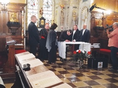 Dokument signoval také biskupský delegát P. Bartoloměj M. Čačík O.Praem Zdroje: Stanislava Vodičková