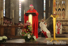 Hlavním celebrantem mše byl světící biskup Václav Malý. Zdroj Renáta Lucková